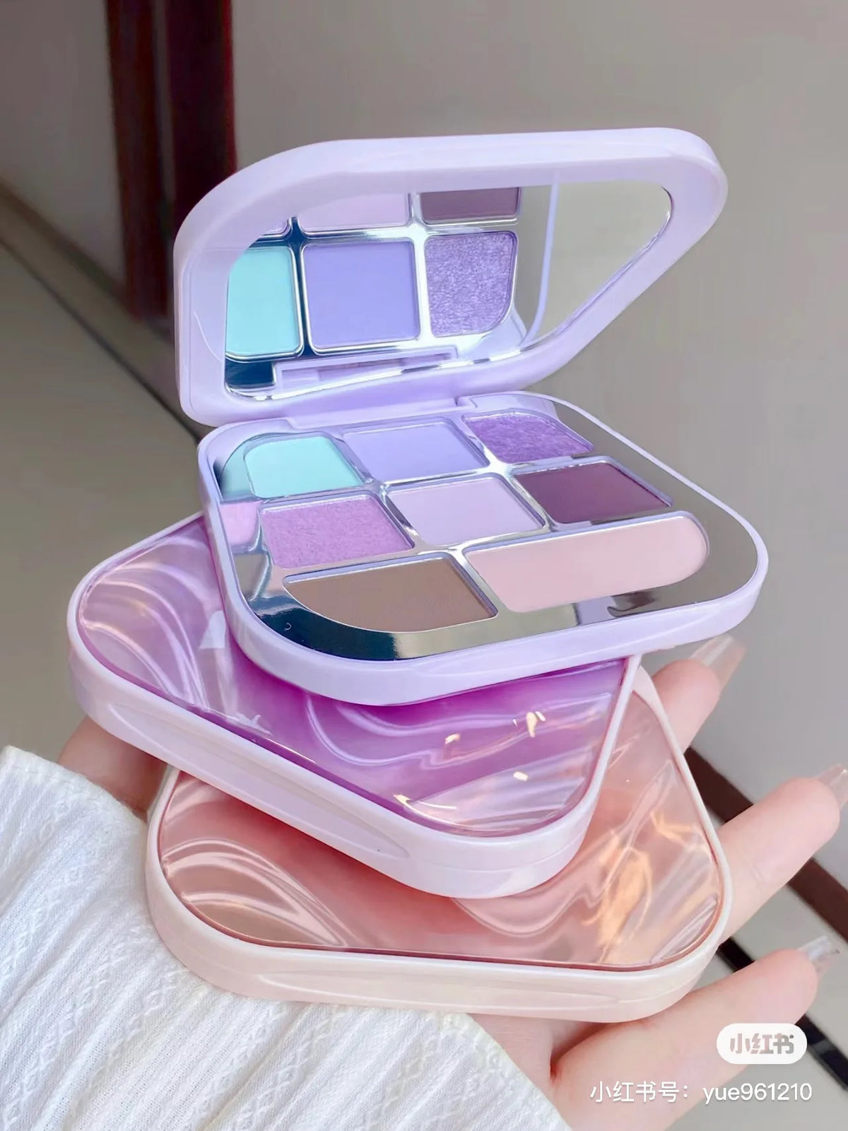 FOCALLURE Eight Color Eyeshadow Palette Y2k Blue Purple Eyeshadow