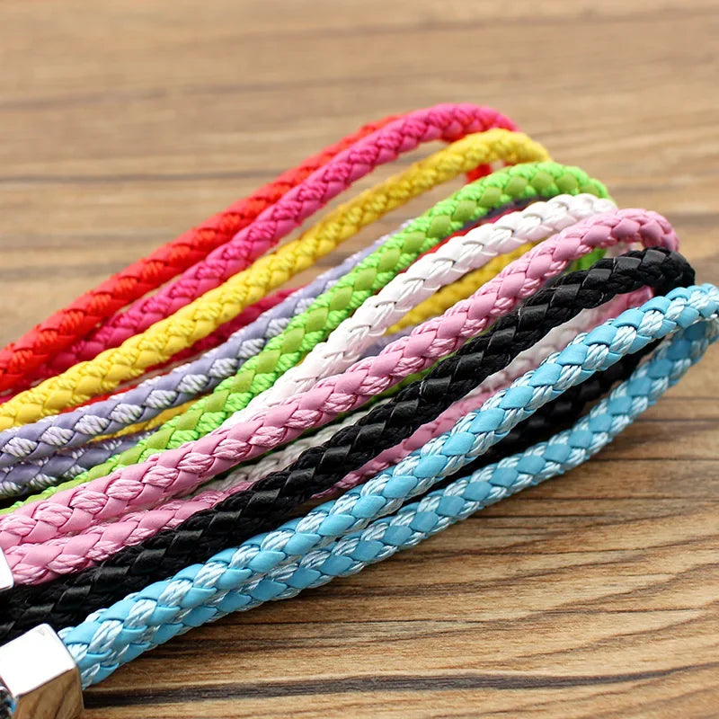LUXE LINE Multicolor Braided Phone Charm Strap & Keychain Lanyard