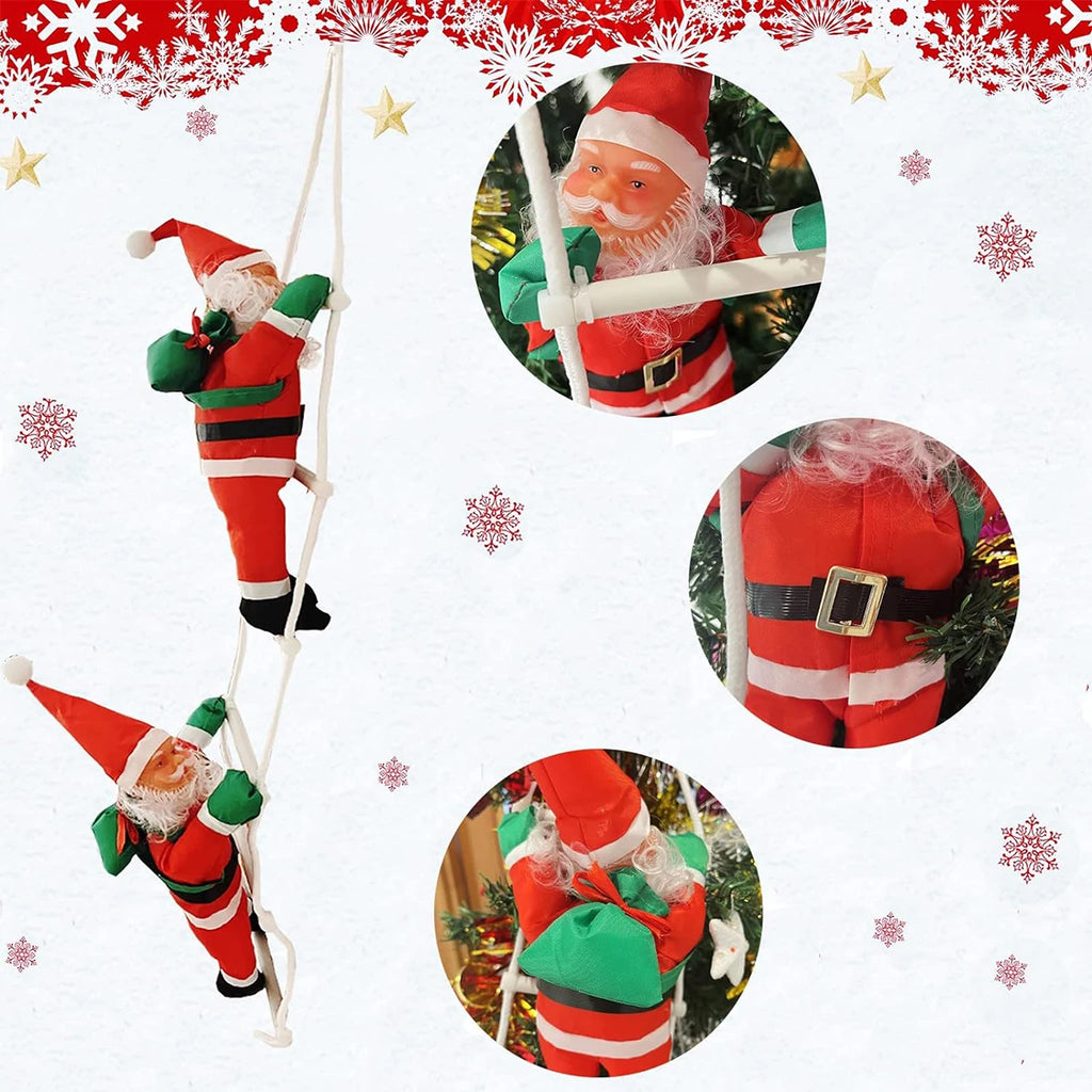 Christmas Santa Claus Rope Ladder Ornament