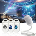 HD Holographic Night Light 2-in-1 Galaxy Star Design Projector with Eye Protection USB Powered for Bedroom Car Perfect Christmas
