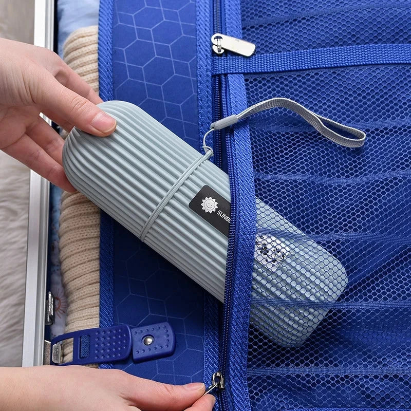 Portable Toothpaste Toothbrush Protect Holder Case Travel Camping Storage Box Organizer Travel Toiletries Storage Cup New Creat