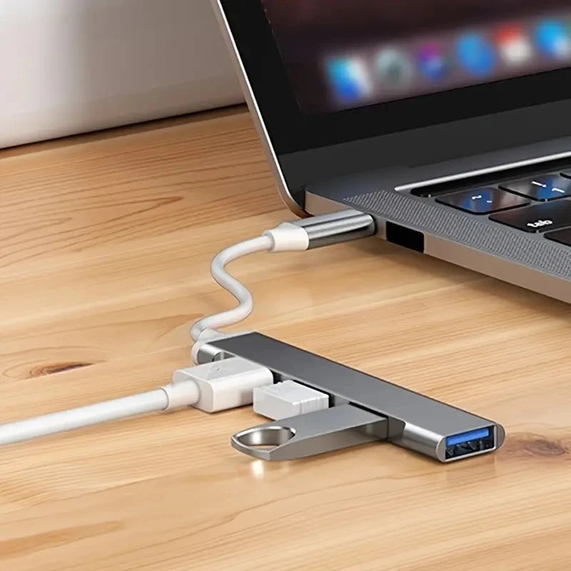 LUXE LINE 4-Port Type-C USB Hub – OTG Adapter for MacBook & Laptops