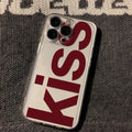LUXE LINE Kiss Print Clear Silicone iPhone Case