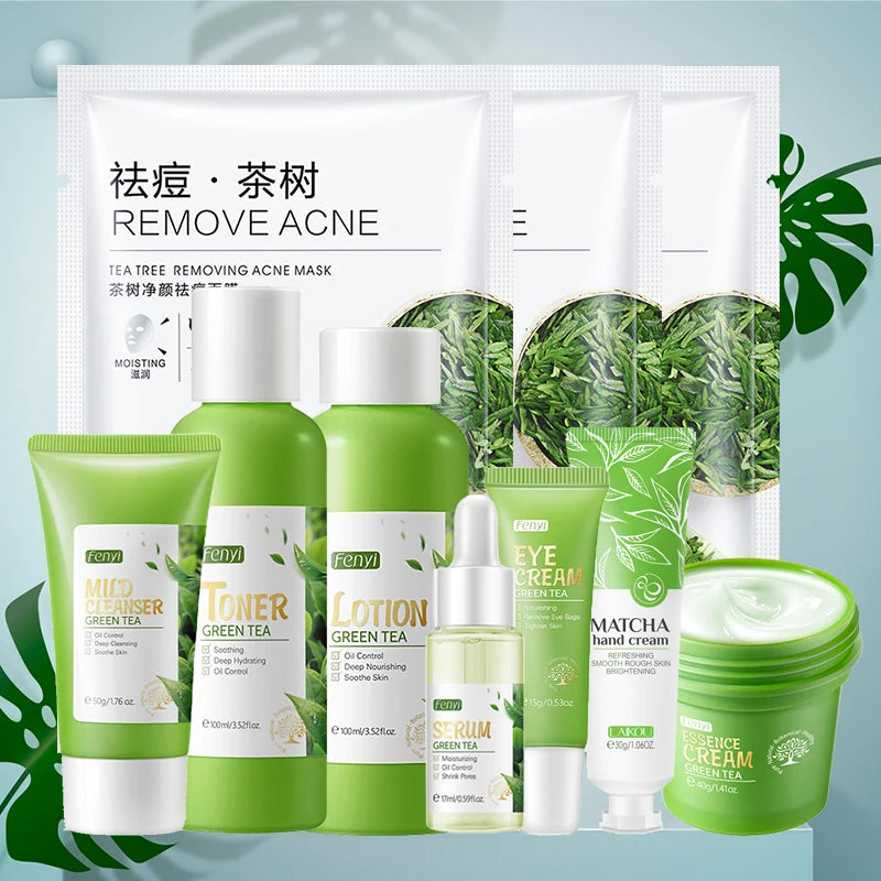 Facial Products Kit Sakura / Green Tea Face Cream