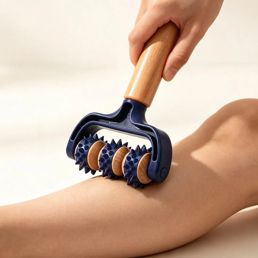 Massage Roller 1PC Handheld Muscle Massager With Multi-Coloured Rollers For Neck Back Legs Feet And Hands Portable Massager Tool