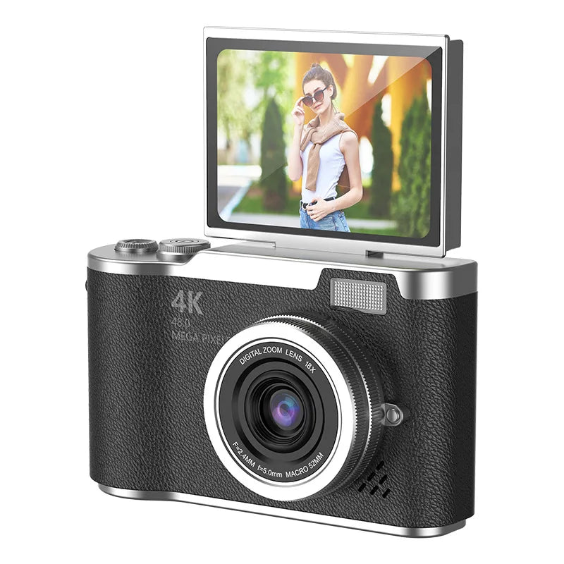 4K Digital Camera 48MP Kid Camera Autofocus Vlogging Camera 2.4inches Flip the Screen 180° for Kid Adult Beginners Portable Cam