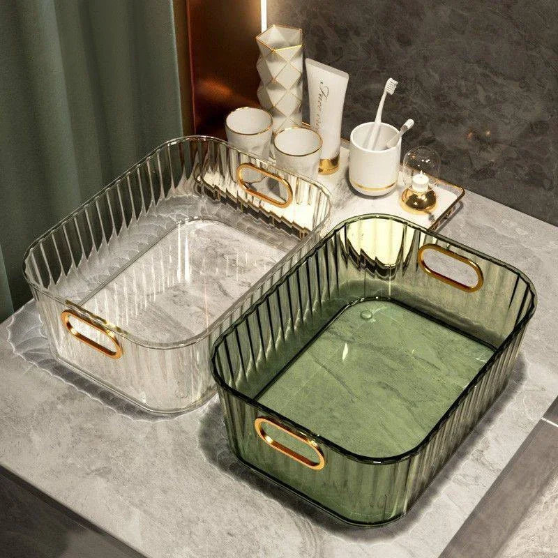 LUXE LINE Acrylic Organizer – Rectangular Bathroom & Makeup Storage for Bedroom & Living Room