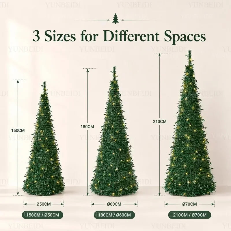 Pre-Lit Artificial Christmas Tree (1.5m–2.1m)