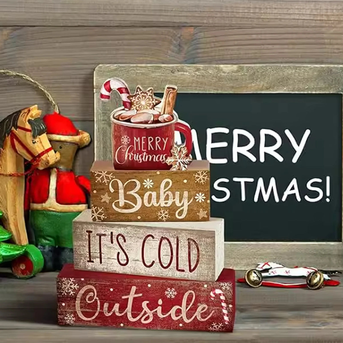 Christmas Tiered Tray Decor