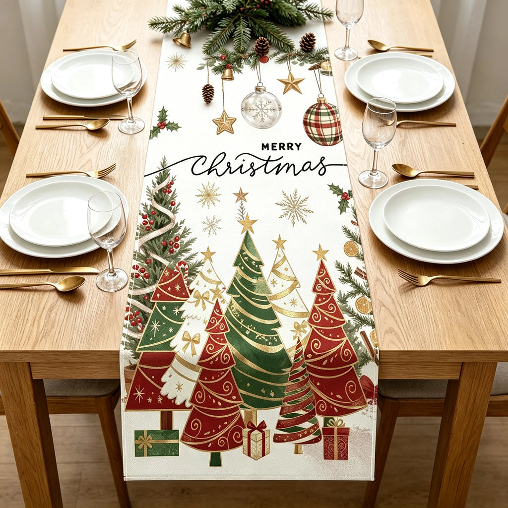 Christmas Tree Table Flag Decoration