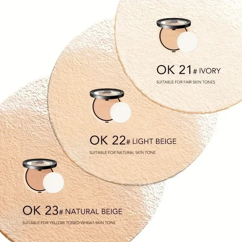 LUXE LINE 3-Color Face Pressed Powder – Oil Control Mineral Concealer