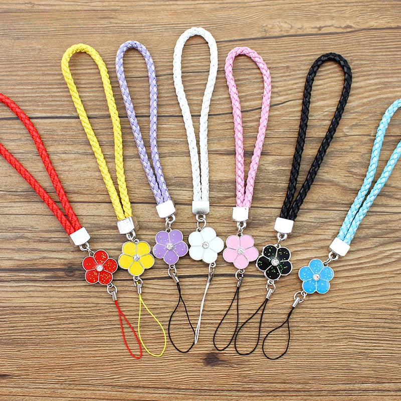 LUXE LINE Multicolor Braided Phone Charm Strap & Keychain Lanyard