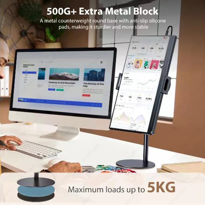 LUXE LINE Adjustable Height Desktop Monitor & Tablet Stand