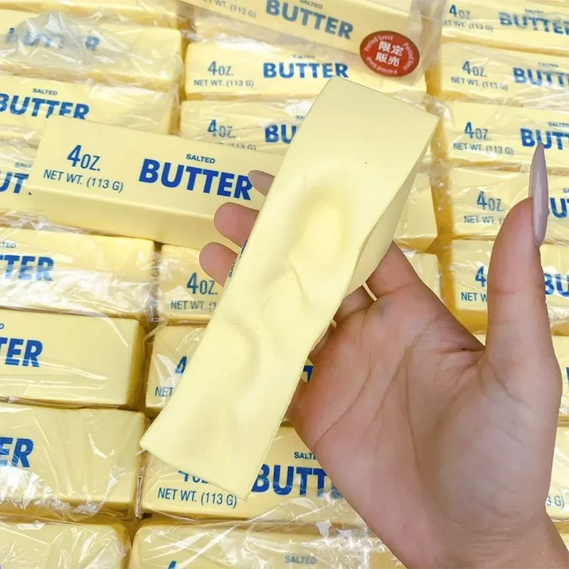 Butter Stick Cheese Squishy Fidget Toy
