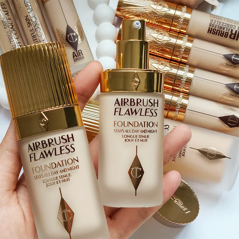 LUXE LINE Charlotte 4-Color Liquid Foundation & Air Cushion – Micro Light Concealer