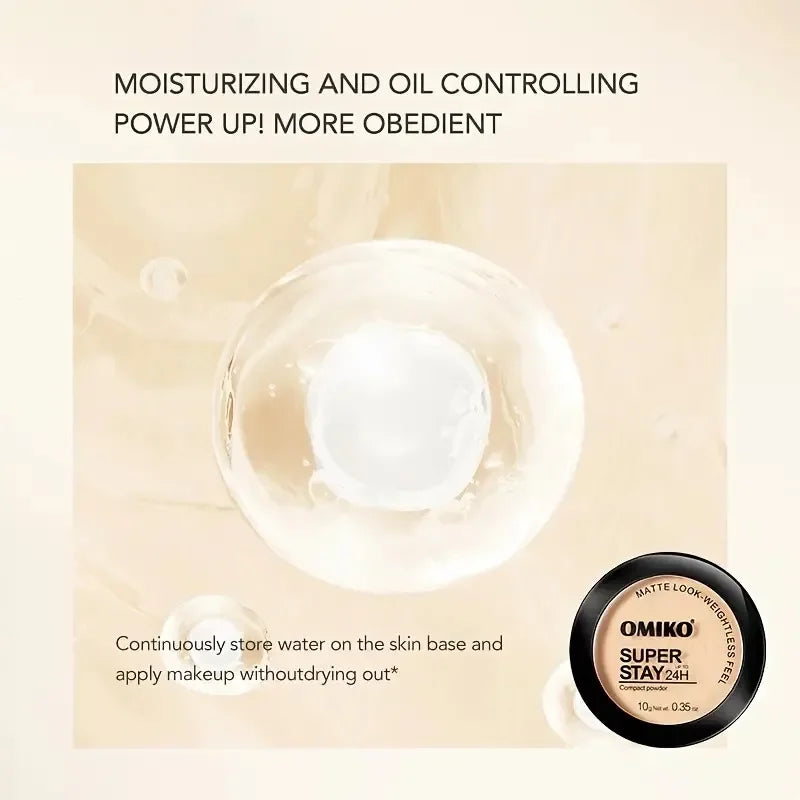 LUXE LINE 3-Color Face Pressed Powder – Oil Control Mineral Concealer