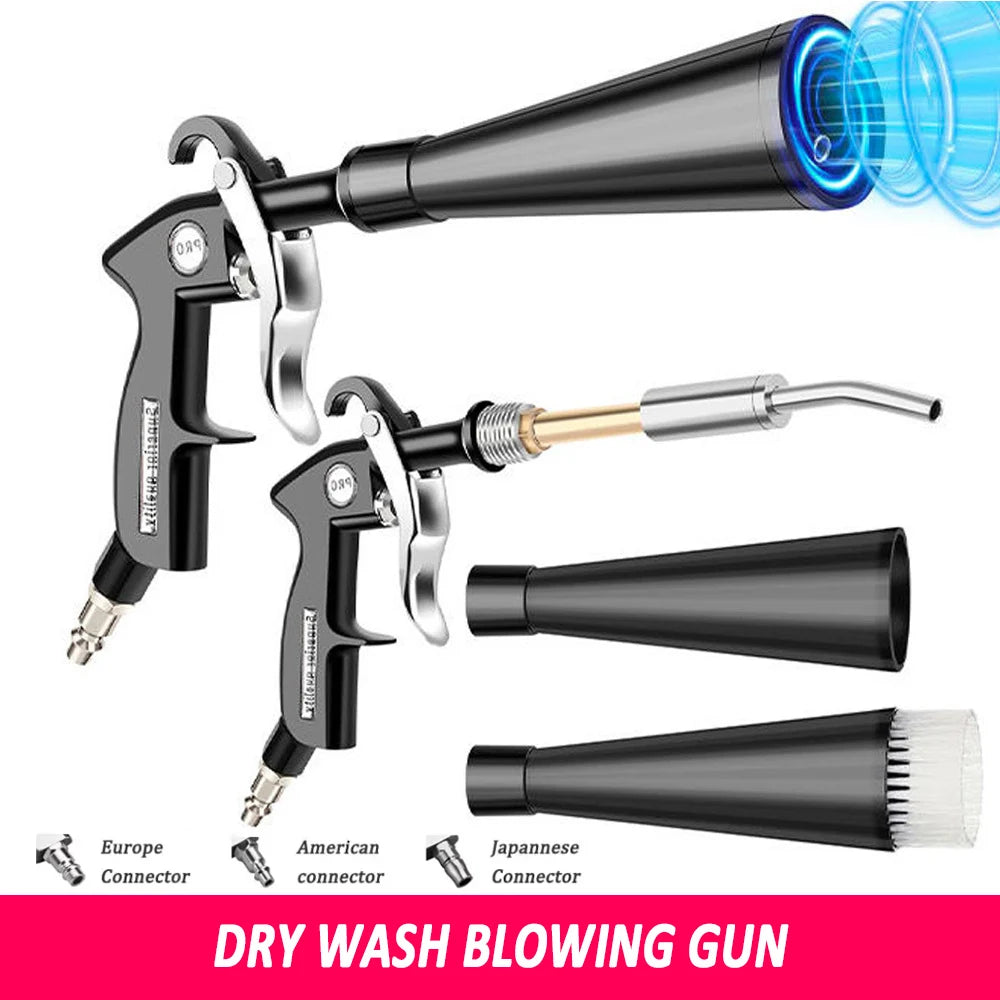 Car Cleaning Gun High Pressure Air Blow Gun Car Detailing Dry Washing Professional Car Interior Cleaning Tools