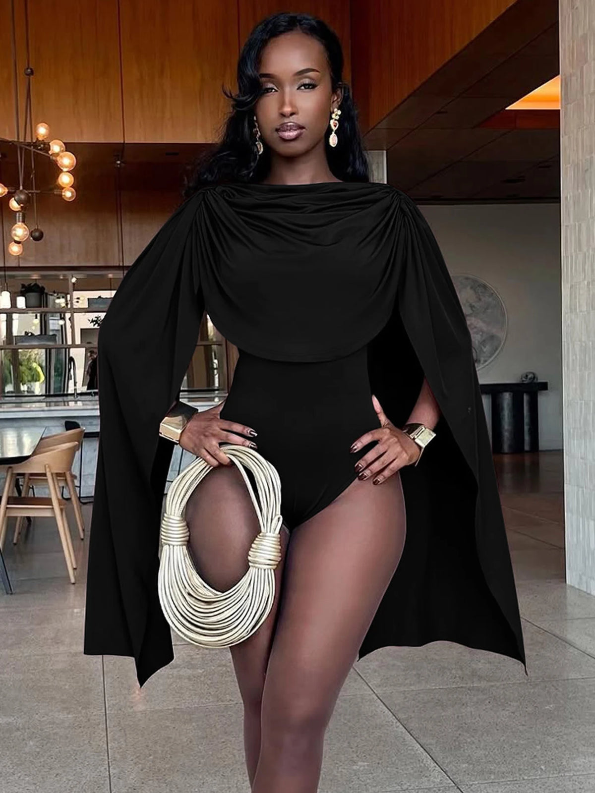 Hugcitar Ruched Bodysuit Romper