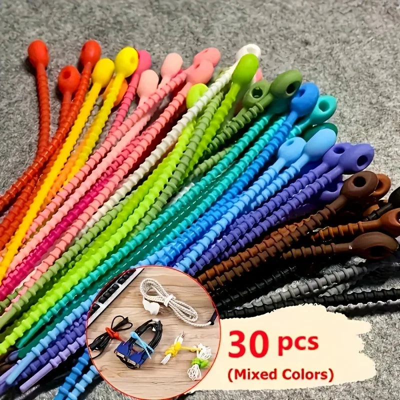 LUXE LINE Silicone Reusable Cable Organizer & Storage Bag