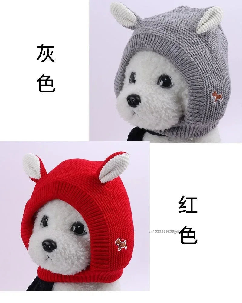 LUXE LINE Dog Ear Muffs Knitted Hat