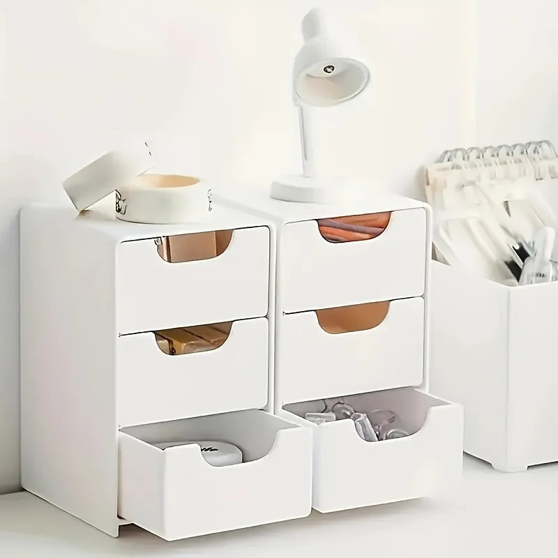 LUXE LINE 3-Tier Desk Organizer with Drawers – Office, Jewelry & Cosmetics Storage