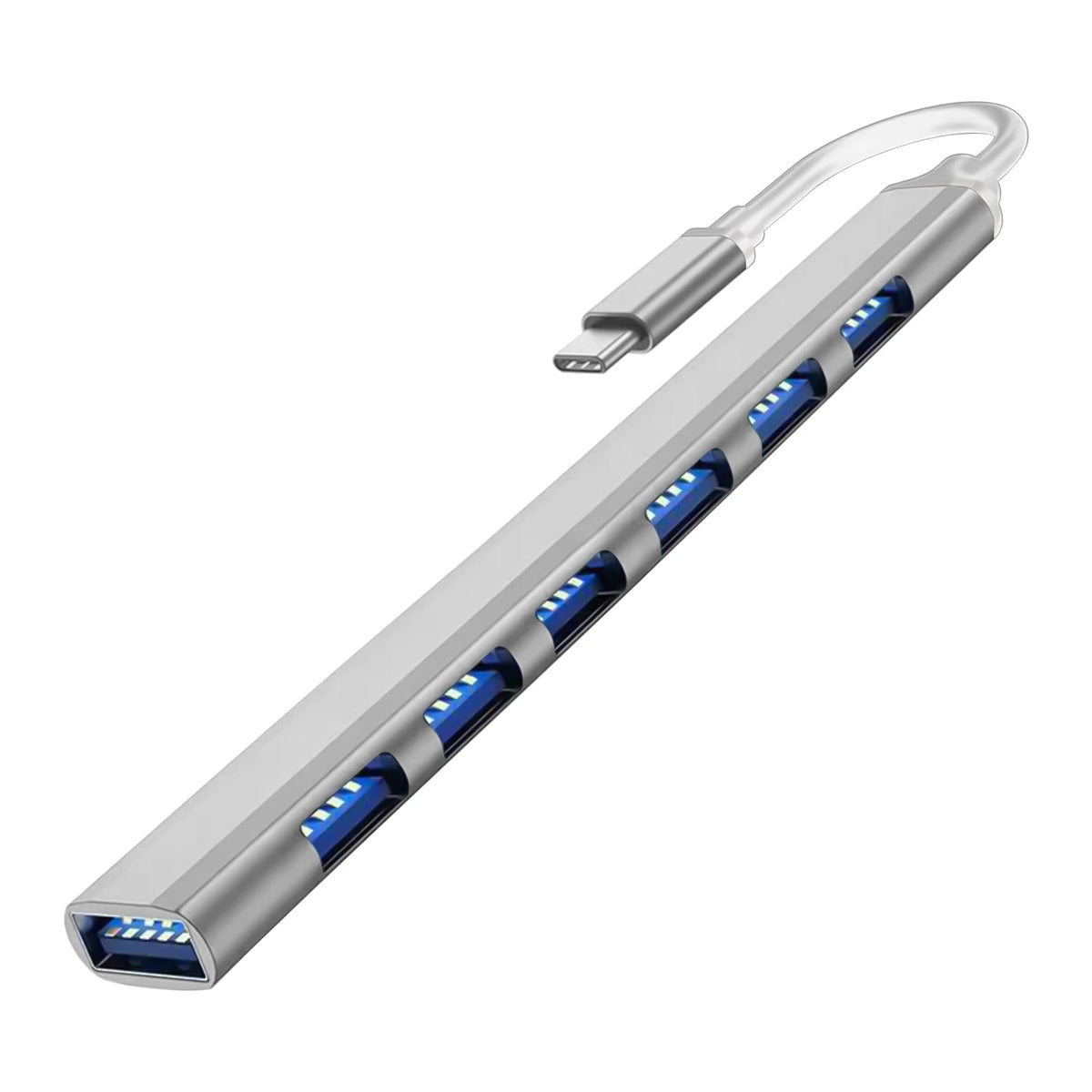 LUXE LINE 7-in-1 USB-C Hub – USB 3.0, 7-Port OTG Splitter Adapter