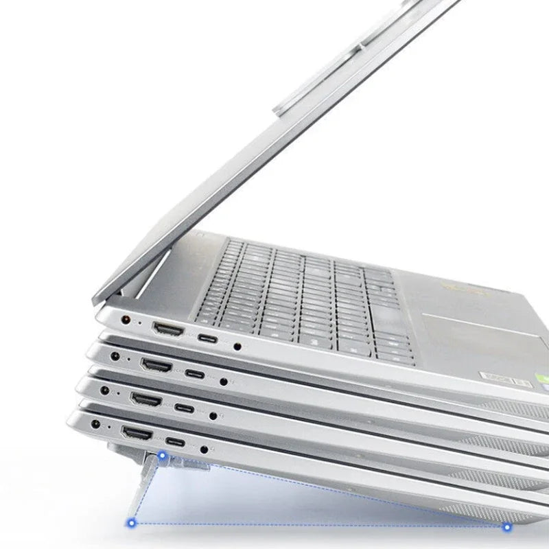 LUXE LINE Mini Foldable Laptop Stand & Keyboard Riser (2-Pack)