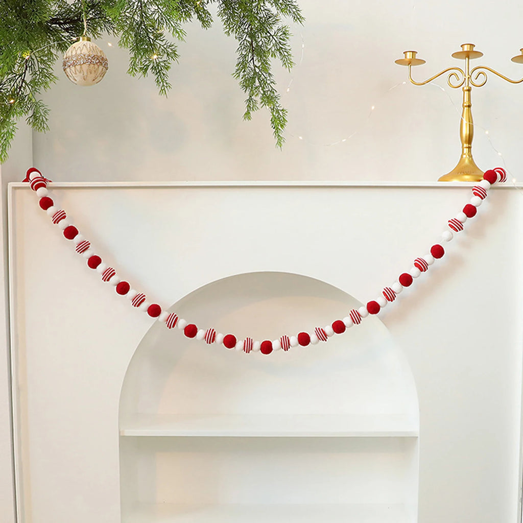 Christmas Felt Ball Garland