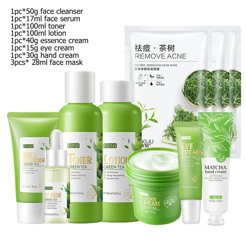 Sakura & Green Tea Korean Skincare Kit