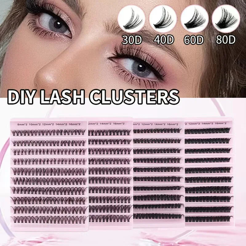 10 Rows Cluster Lashes 30/40/60/80D | Luxe Line Shop