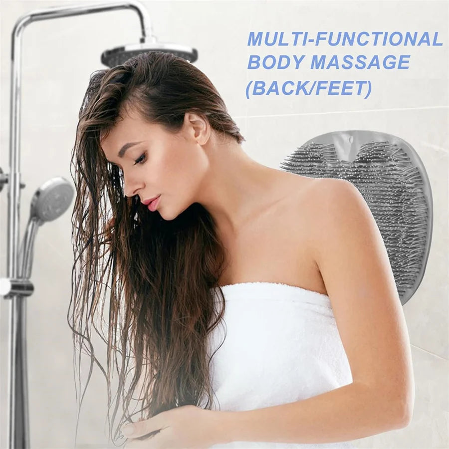 LUXE LINE Wall-Mounted Shower Foot Scrub & Back Cleaner Mat