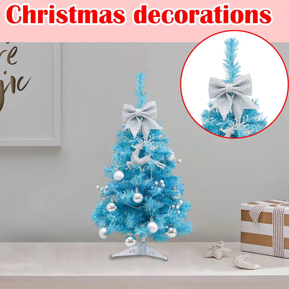 45cm Blue Glowing Mini Christmas Tree
