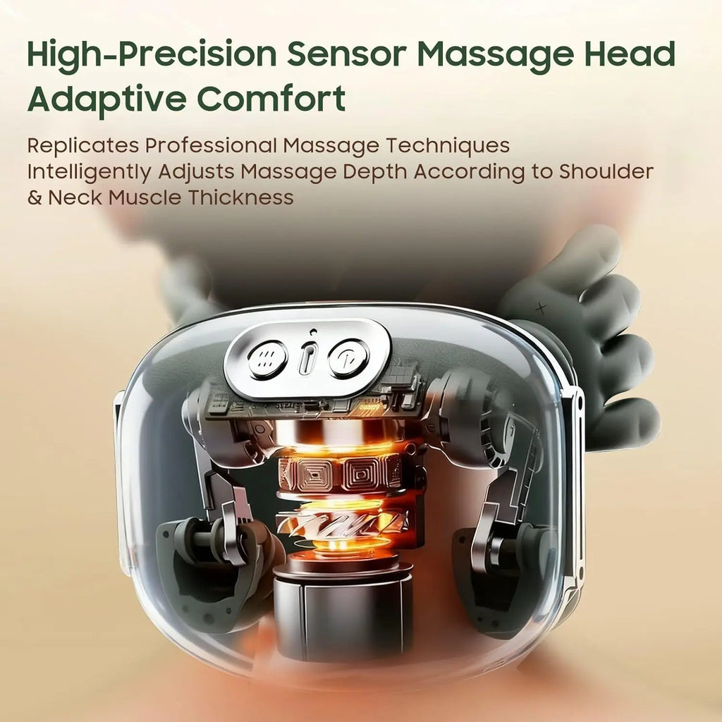 Hand Neck Massager with Finger Shoulder and Neck with Hand Bionic Heated Massager Shoulder & Cervical Relie Relax Muscle Tension