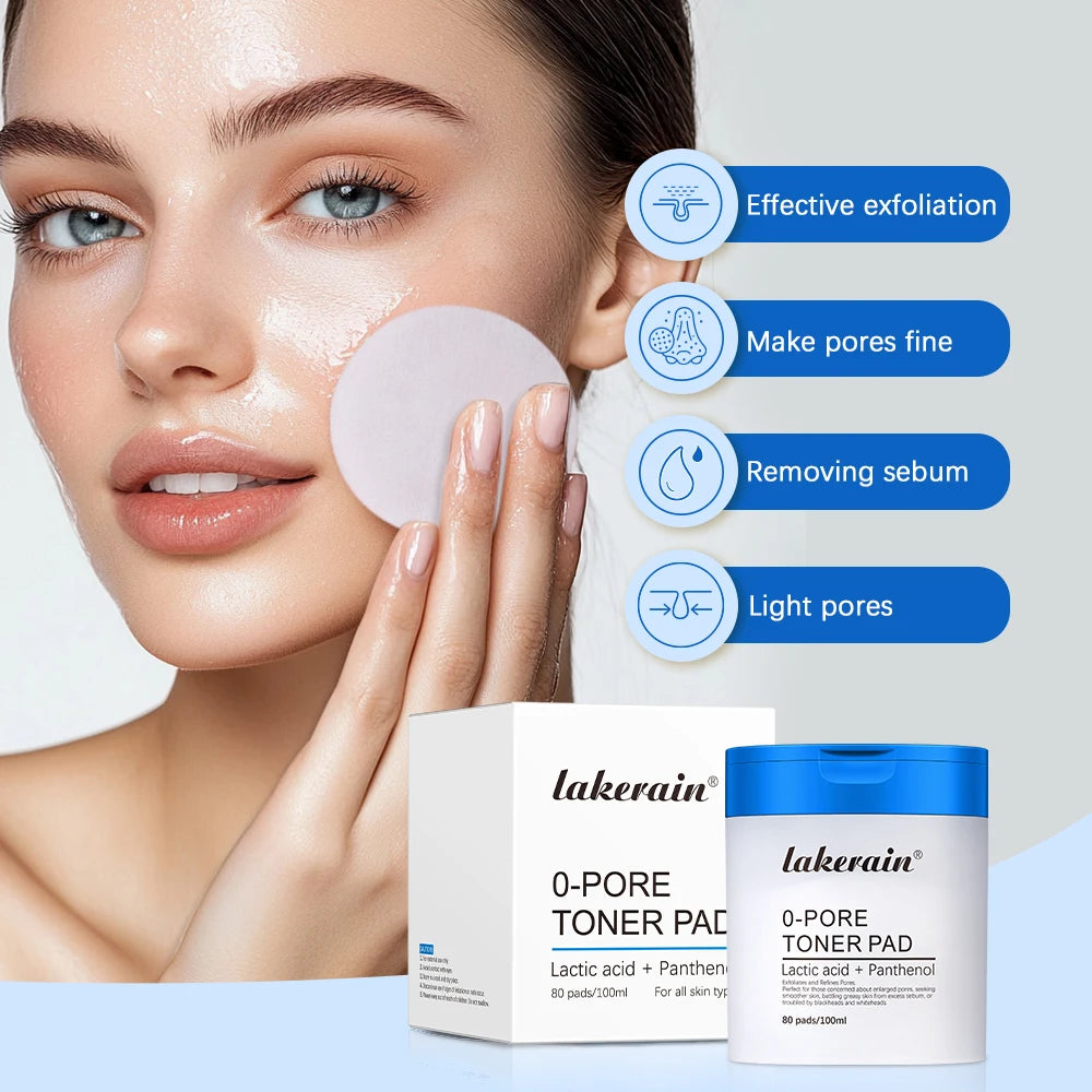 4.5% AHA Lactic Acid 0.45% BHA Pore Toner Pad | Luxe Line Shop