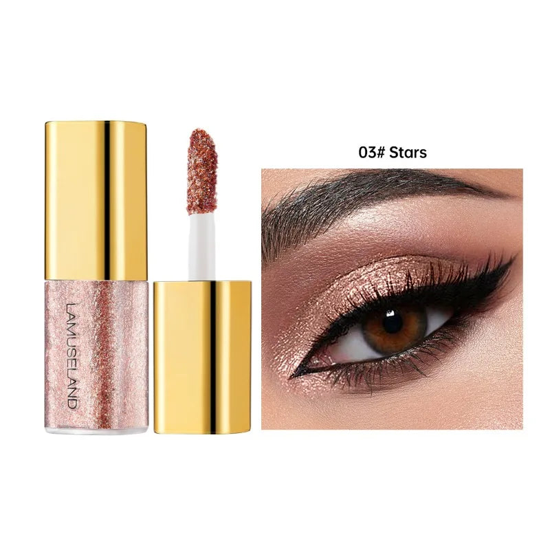8-Color Pearlescent Shimmer Liquid Eyeshadow Set