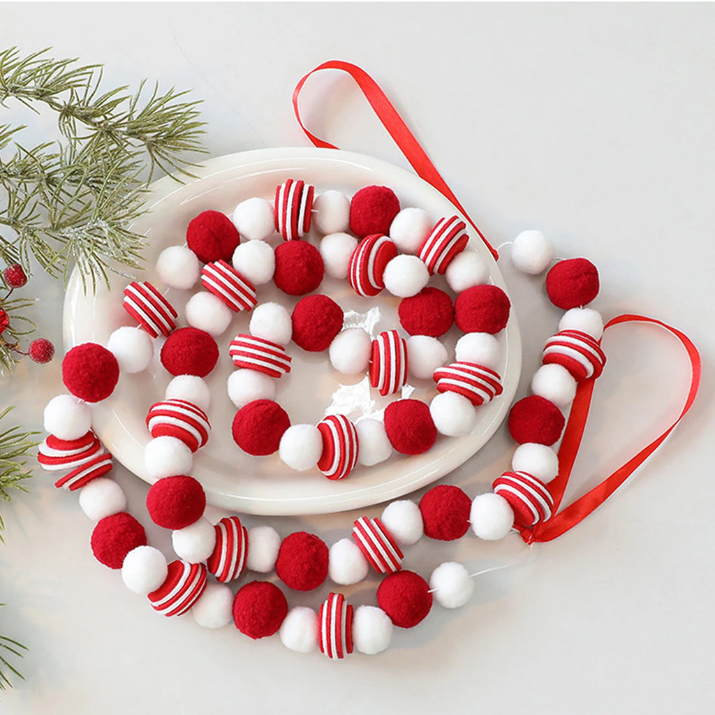 Christmas Felt Ball Garland