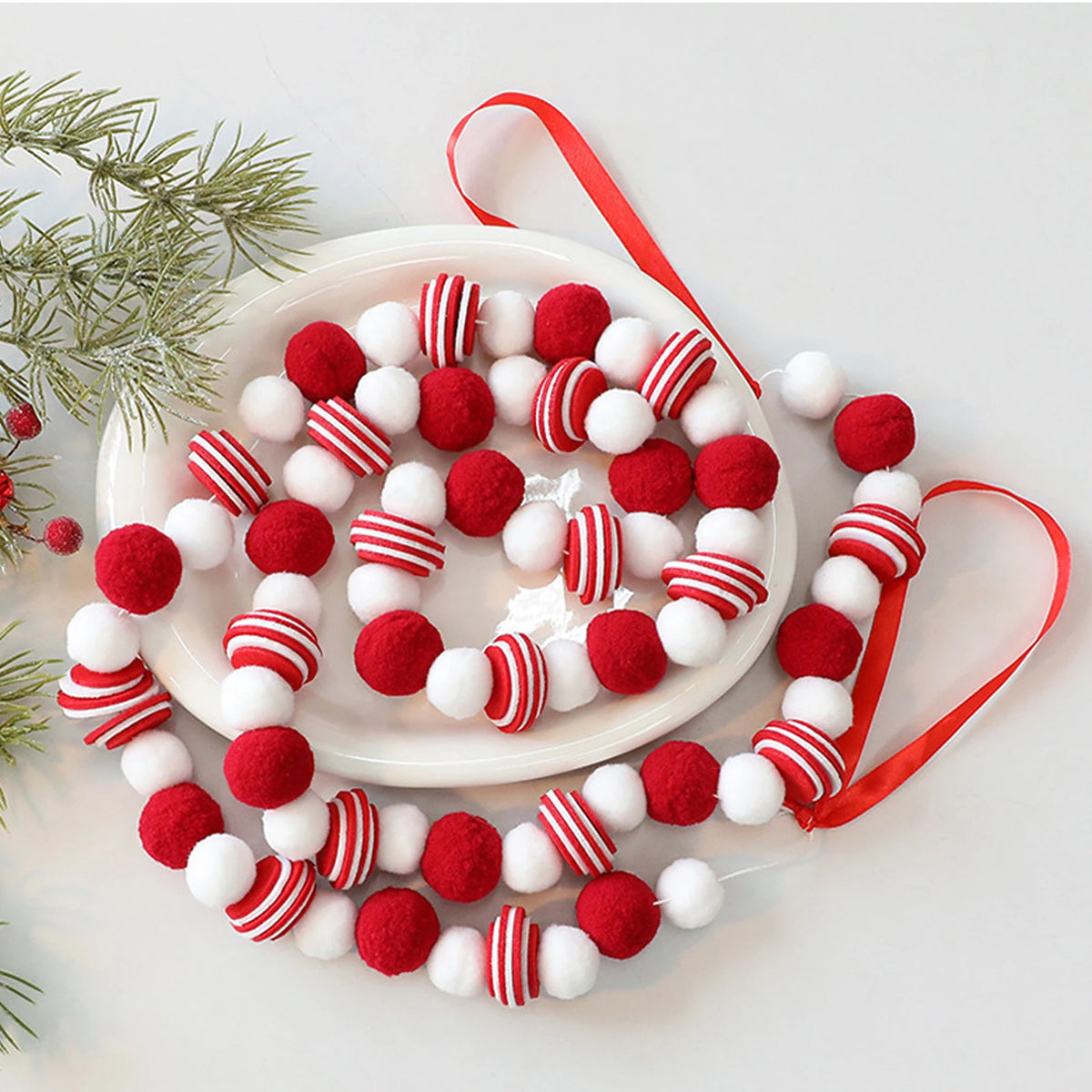 Christmas Felt Ball Garland