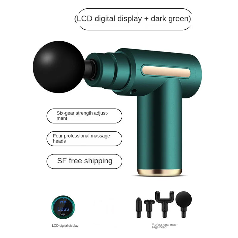 LUXE LINE Massage Gun – Handheld Deep Muscle Massager, 6 Modes & 6 Gears