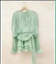 Women's Chiffon V-Neck Lace-Up Mini Dress