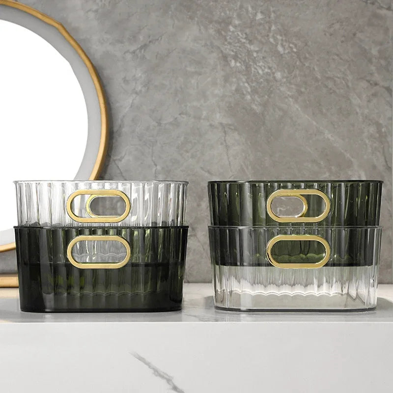 LUXE LINE Acrylic Organizer – Rectangular Bathroom & Makeup Storage for Bedroom & Living Room