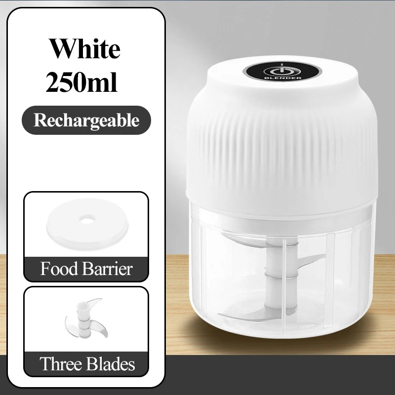 Mini USB Electric Garlic & Vegetable Chopper 250ml