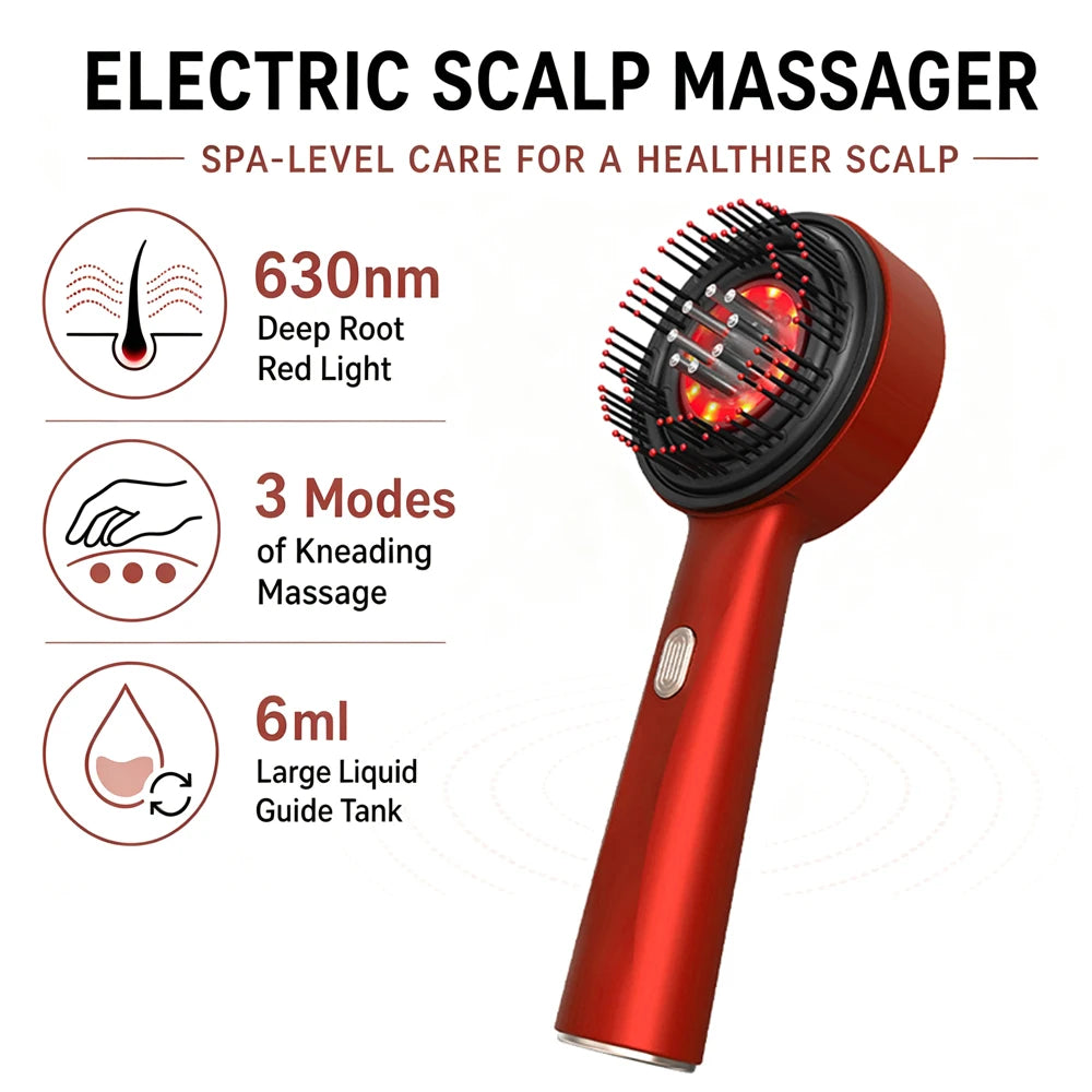 LUXE LINE Scalp Massage Comb with Red Light