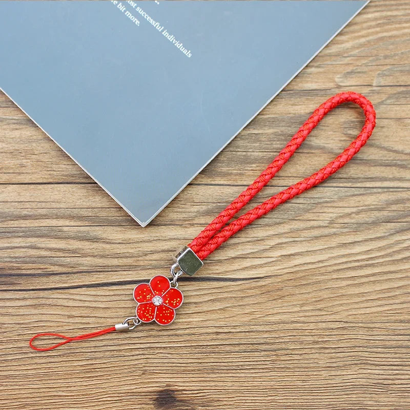 LUXE LINE Multicolor Braided Phone Charm Strap & Keychain Lanyard
