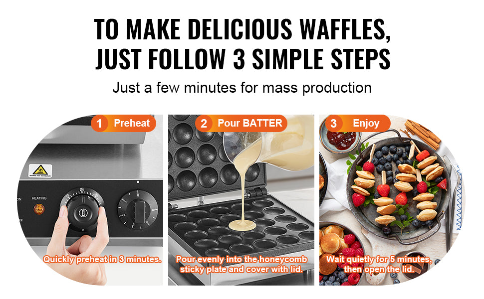 25-Slot Mini Dutch Pancake & Waffle Maker